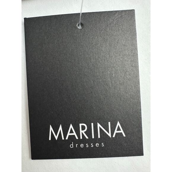 Marina Size 4 Black Velvet Evening Gown Dress Halter Jeweled Neckline Christmas - Picture 13 of 16